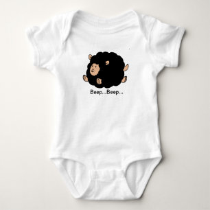 Counting funny sheep to fall asleep baby bodysuit