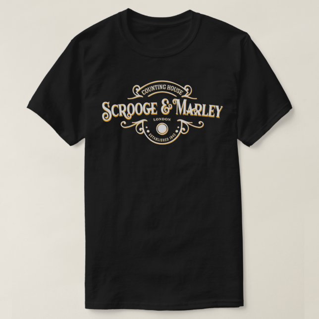 Counting House Christmas Ebenezer Scrooge  T-Shirt (Design Front)