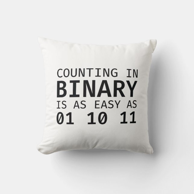 Counting In Binary Cushion (Front)