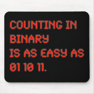 Counting in Binary Mouse Pad