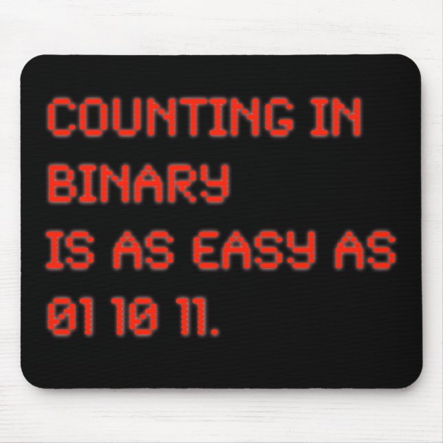Counting in Binary Mouse Pad (Front)