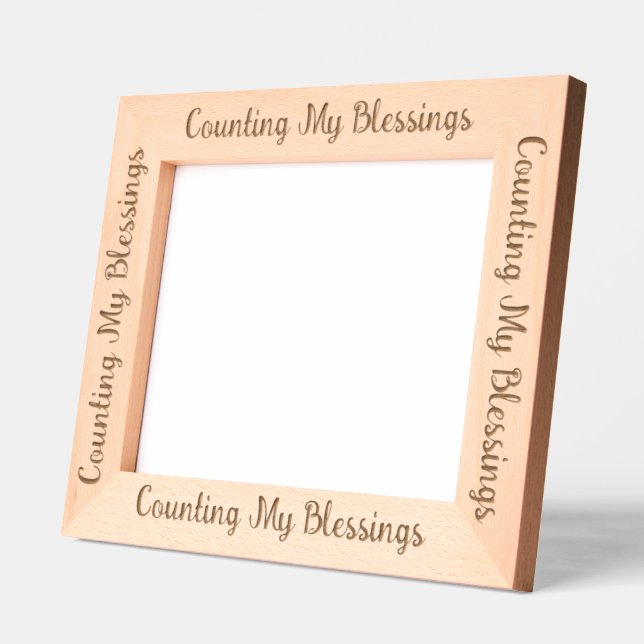 "COUNTING MY BLESSINGS"  ETCHED FRAMES (Left)
