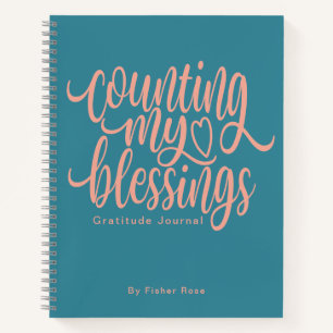 Counting My Blessings Personalised Gratitude Notebook