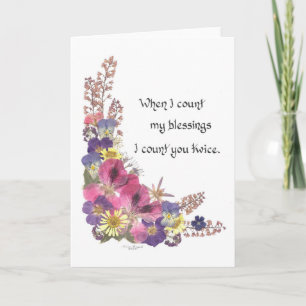 Counting my Blessings Thank You Card