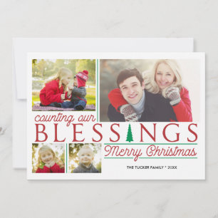 Counting our Blessings Christmas Photo Holiday Card