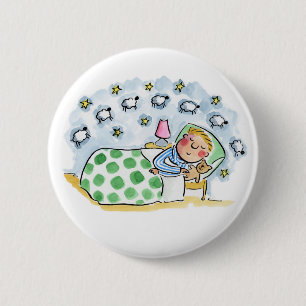 Counting Sheep 6 Cm Round Badge
