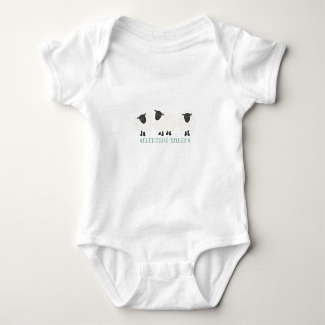 Counting Sheep Baby Bodysuit (Front)