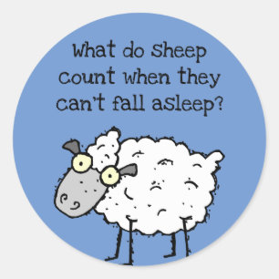 Counting Sheep Classic Round Sticker