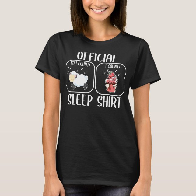 Counting Sheep Cupcake Sleep Shirt (Front)