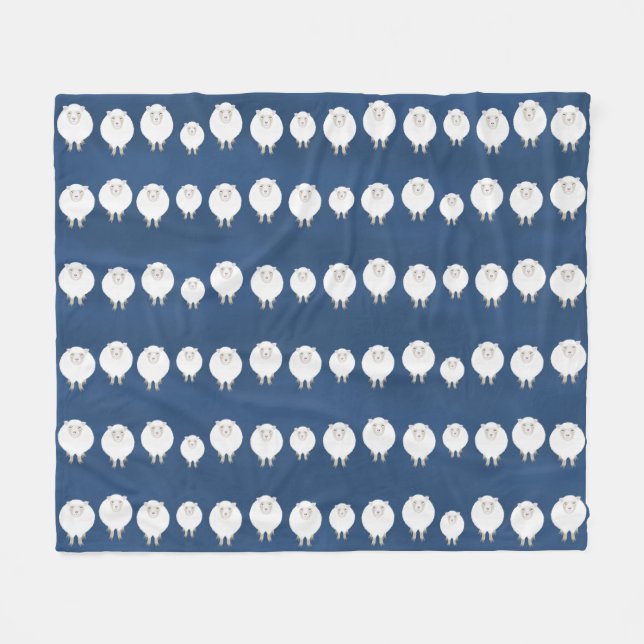 Counting Sheep Fleece Blanket (Front (Horizontal))