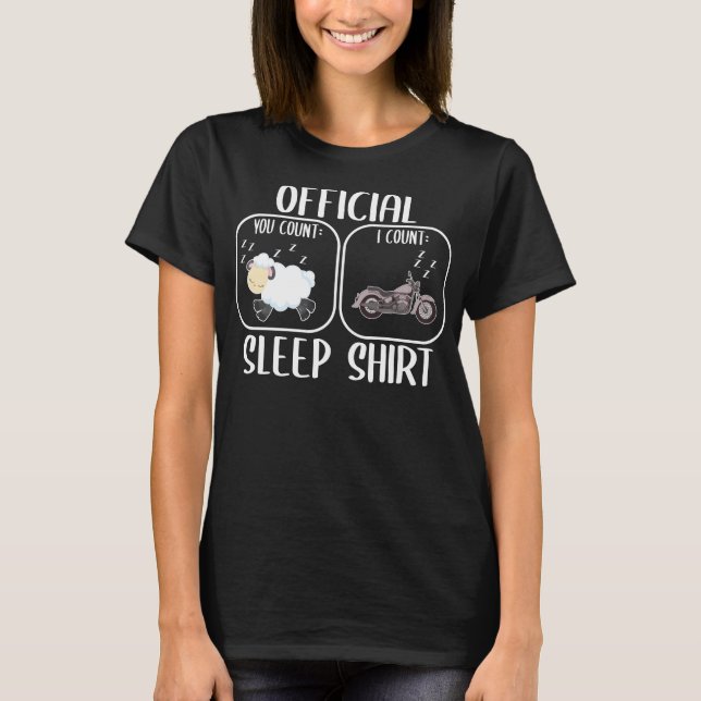 Counting Sheep Motorcycle Sleep Shirt (Front)