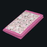 Counting sheep on cotton candy pink trifold wallet<br><div class="desc">Hand-painted cute doodle sheeps and daisies</div>