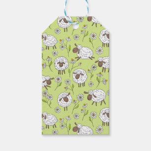 Counting sheep on honney dew green gift tags