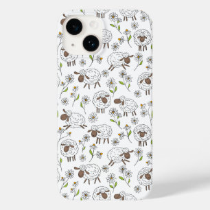 Counting sheep on white Case-Mate iPhone 14 case