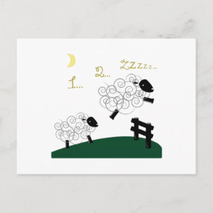 Counting Sheep Postcard