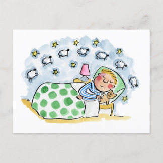 Counting Sheep Postcard