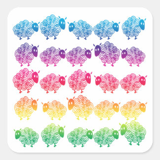 Counting Sheep Square Sticker