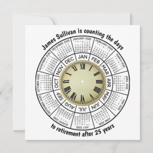 Counting The Days To Retirement Calendar Holiday Card