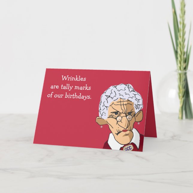 Counting Wrinkles Birthday Card (Front)