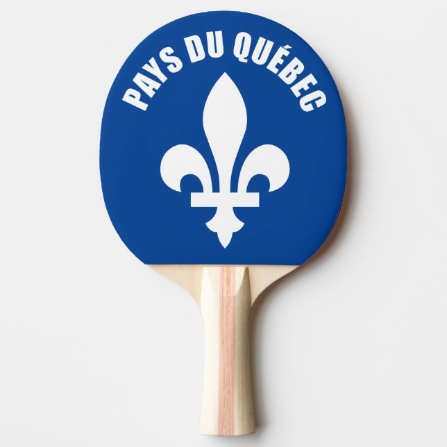 Countries of Quebec Ping Pong Paddle (Front)
