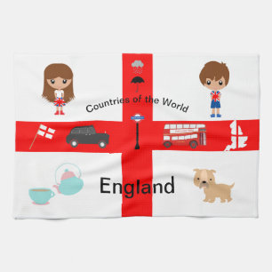 Countries of the World - England 2 Tea Towel