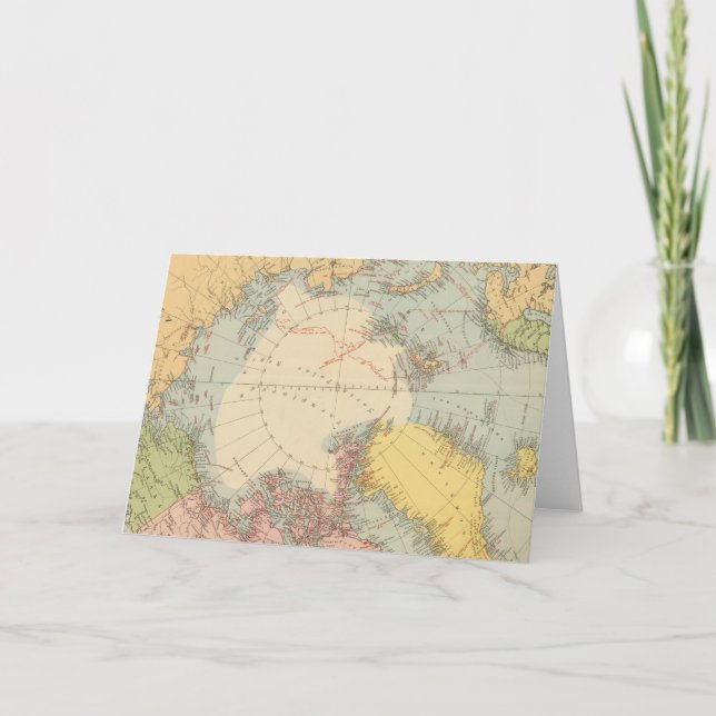 Countries round North Pole Holiday Card (Front)