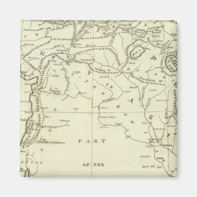 Countries Situated between Shiraz Magnet (Front)