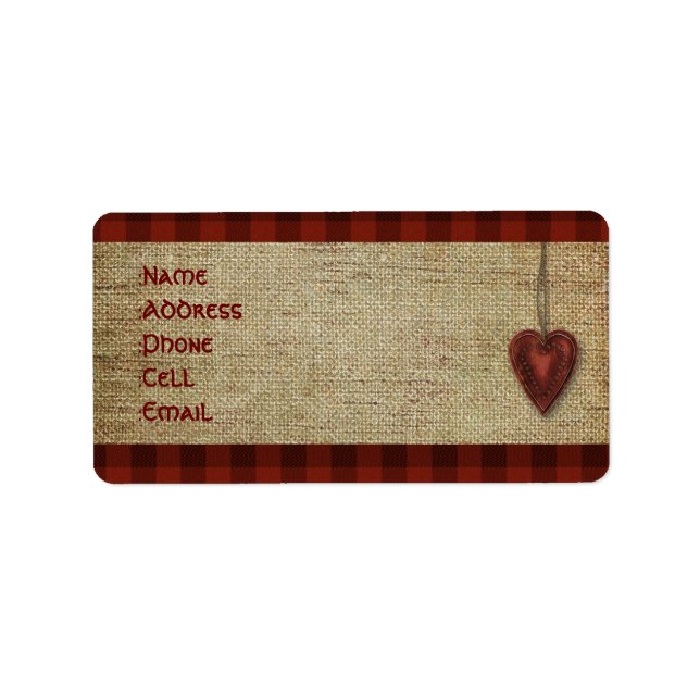 Country address labels (Front)