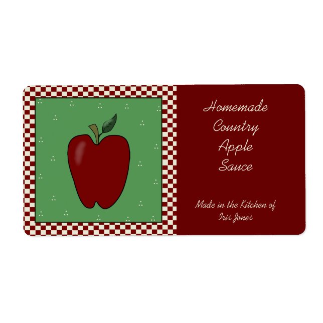 Country Apple Sauce Label (Front)