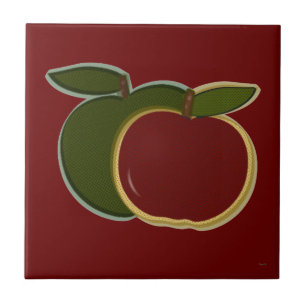 Country Apple Tile (cranberry)