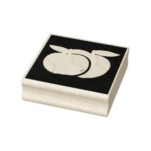 Country Apples Outline Tote Rubber Stamp