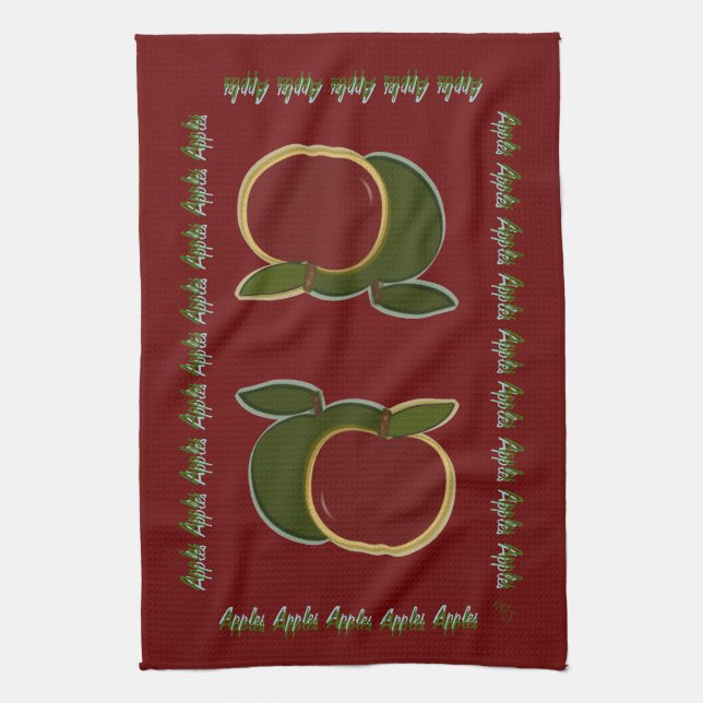 Country Apples Tea Towel (Vertical)