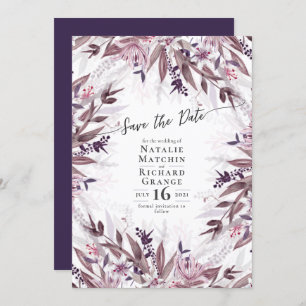 Country art floral wedding invite, invitation