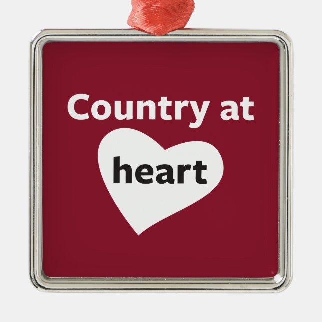 Country at Heart Metal Tree Decoration (Front)