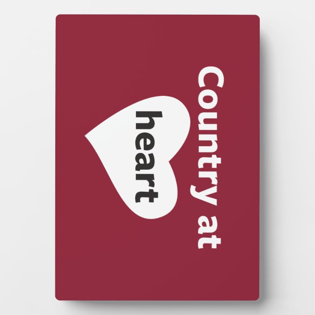 Country at Heart Plaque (Front)
