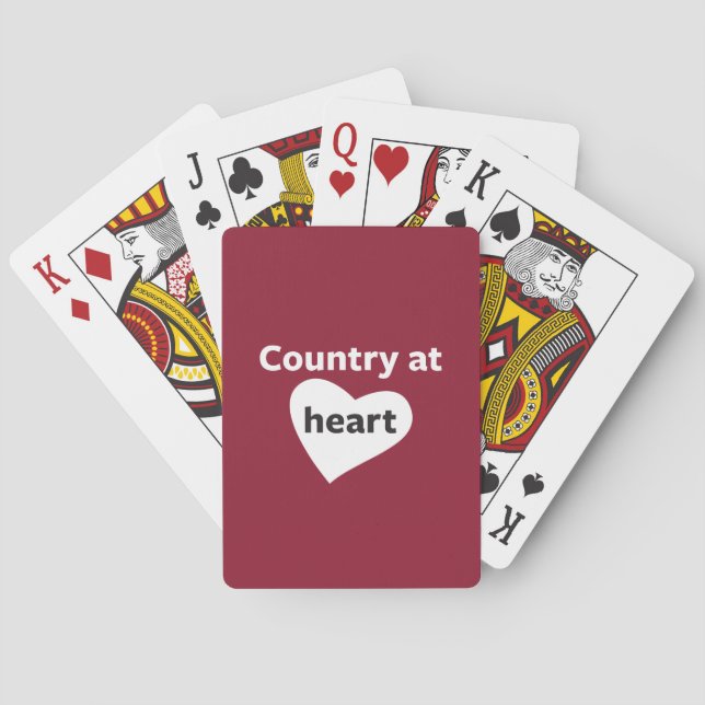 Country at Heart Playing Cards (Back)