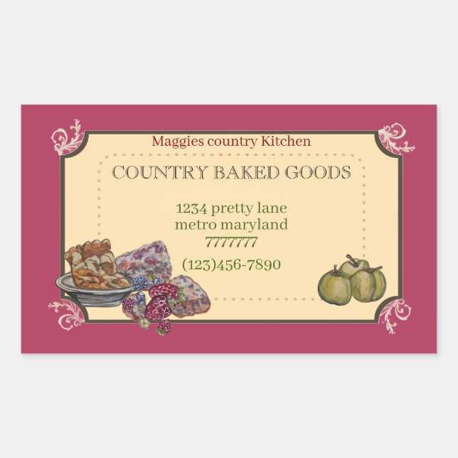 COUNTRY BAKED GOODS STICKER (Front)