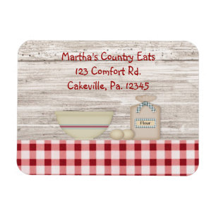 Country Baking Custom Business Magnet