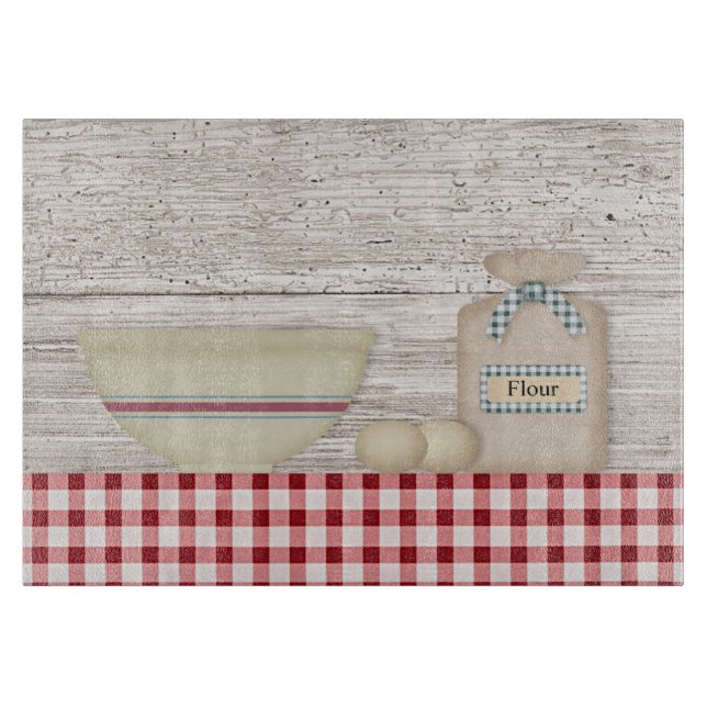 Country Baking Glass Cutting Board (Front)