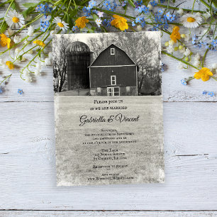 Country Barn Farm Wedding Invitation