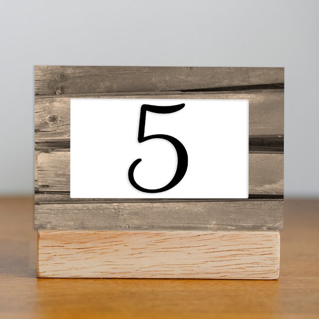 Country Barn Wood Wedding Table Number Cards (Add a rustic flair to your barn party bridal shower or wedding reception.)