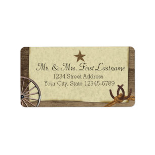 Country Barnwood Western Antiques Label