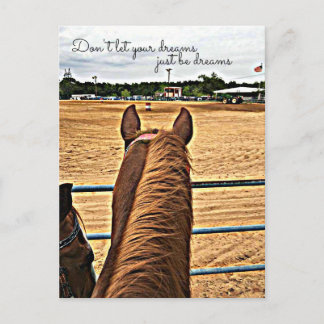 Country Barrel Racer Cowgirl Motivational Postcard