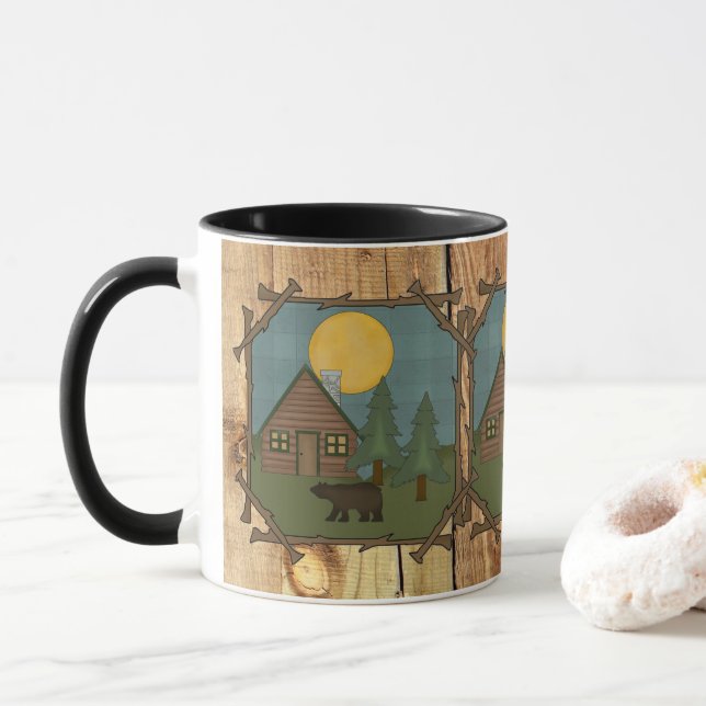 Country  bear Cabin fun coffee mug (With Donut)