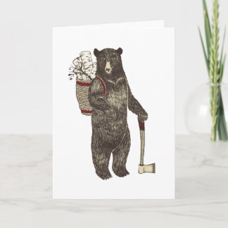 Country Bear Christmas Holiday Card