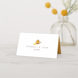 Country Bee Wedding Place Card