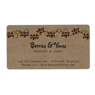 Country Berry and Star Garland Product or Business