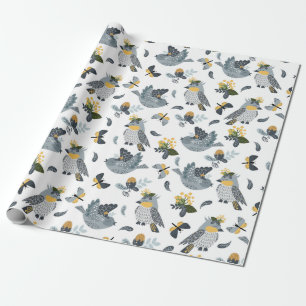 Country Birds Wrapping Paper