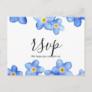 Country Blue Forget-Me-Nots   RSVP Postcard