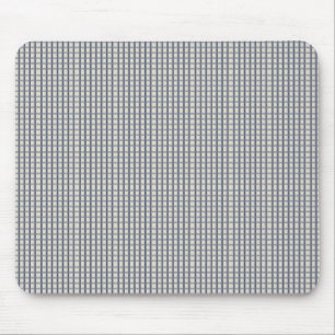 Country Blue Gingham Checks Mouse Pad